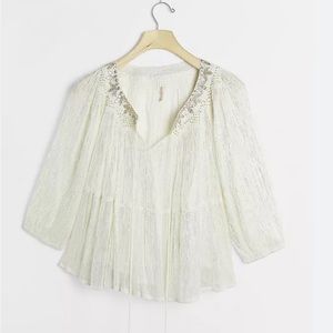 Brand New Anthropologie Shimmery Swing Blouse